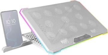 Mars Mars Gaming MNBC13 rashladni stalak do 17" s ARGB, 13 ventilatora, bijelim LED