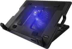 Ewent Ewent EW1258 rashladnik za prijenosno računalo 12-17" s 1 ventilatorom, plavim LED, 2x USB