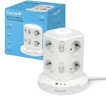 slomart Garza 11-u-1 toranj, 8x Schuko, 2x USB-C PD20W, 1x USB-A, toranj za punjenje