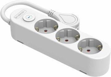 Silver Silver Electronics Protek Plus utičnica, 3x, s prekidačem, 1.5m, IP20, bijela