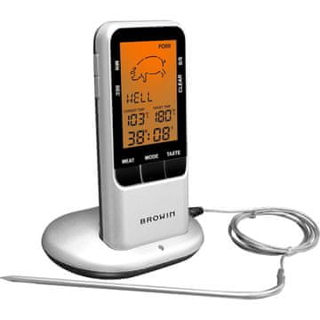 Browin Browin 186009 bežični termometar za hranu, -50 do 300C, LCD, 16,5 cm sonda