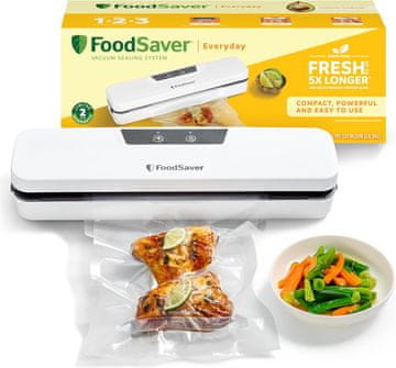 FoodSaver FoodSaver Everyday vakuumski uređaj, 5x duža svježina, kompaktan dizajn