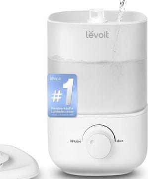 Levoit Levoit 23dB ovlaživač zraka za spavaću sobu, Top-Fill, tih i učinkovit