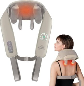 slomart Snailax bežični Shiatsu masažer za vrat s grijanjem