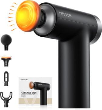 slomart Mini masažni pištolj s grijanjem - 9 brzina, 4000 o/min