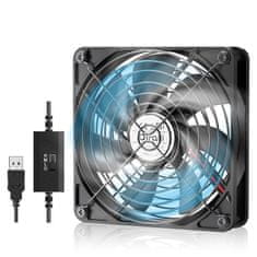 slomart OTraki USB Ventilator 120mm - PC hlađenje, 3 brzine, tihi rad