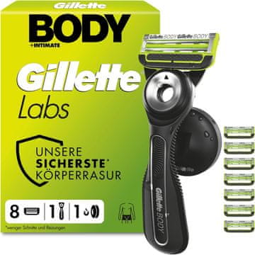 Gillette Gillette Labs Body & Intimate Brijač - Brijač za intimna područja za muškarce (crni)