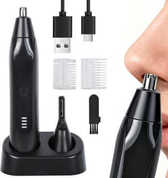 slomart Cozary 2-u-1 - USB trimer za nos i obrve, prilagođen koži