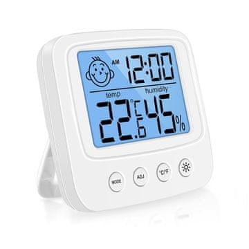 slomart Vinabo Digitalni higrometar/termometar za unutarnje prostore, bijeli
