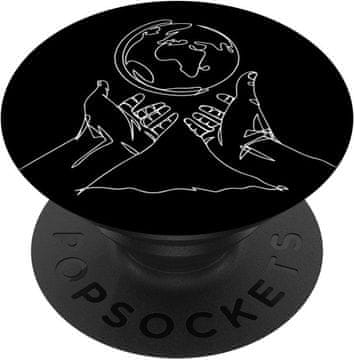 Line PopSockets držač za mobitel/tablet: Zemlja, apstraktna linearna umjetnost