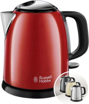 Russell Russell Hobbs Kuhalo za vodu Colours+, nehrđajući čelik, crveno, 1L, 2400W