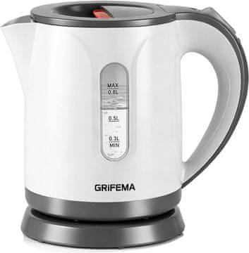 slomart GRIFEMA kuhalo za vodu, 0.8 L, 1100W, bijelo, s filterom