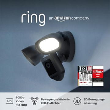 Ring Ring Flutlichtkamera Pro žična - 2K video, Ring Vision, 3D detekcija pokreta