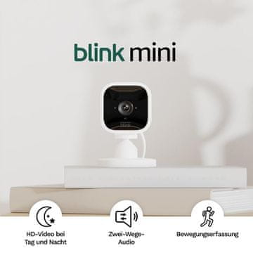 Blink Blink Mini unutarnja Wi-Fi nadzorna kamera, 1080p HD, noćni vid