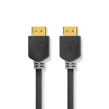 Nedis HDMI kabel velike brzine s Ethernetom HDMI priključak HDMI priključak 4K 60Hz ARC 18 Gbps 0 50 m Okrugli PVC Antracit Kartonska kutija s prozorčićem