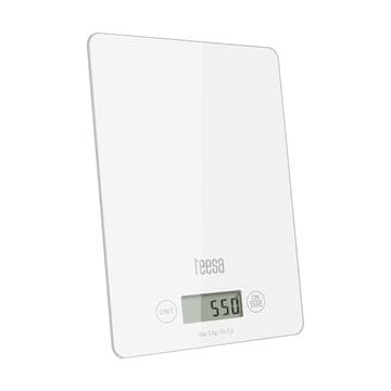 Teesa Teesa Digitalna kuhinjska vaga, bijela, staklo, 5kg