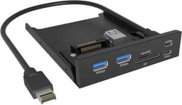 IcyBox ICY BOX IB-HUB1419-i3 3.5" Prednja ploča s USB čvorištem i čitačem kartica