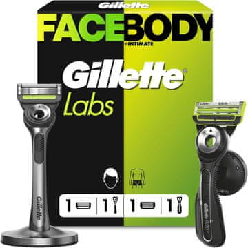 Gillette Gillette Labs Brijač za muškarce, za lice i tijelo, duo paket, crna/zelena