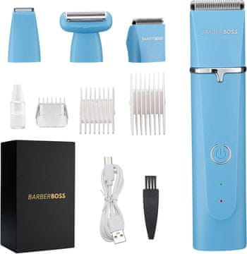 slomart BARBERBOSS All-in-One trimer za bradu, kosu i muškarce, set za njegu, vodootporan