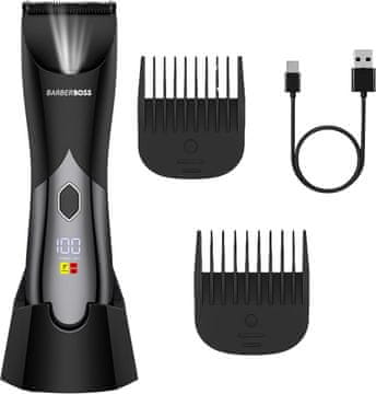 slomart BarberBoss vodootporni intimni trimer za muškarce, podesiva duljina
