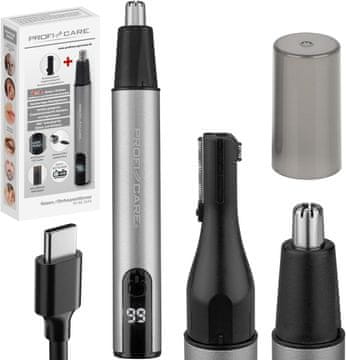 ProfiCare ProfiCare USB-C trimer za nos, uši i konture, crni