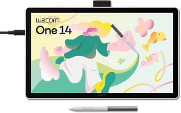Wacom Wacom One 14 - zaslon za crtanje Full HD, s standardnom olovkom (bez baterije)