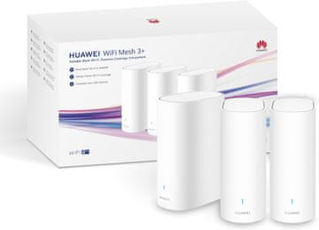 Huawei HUAWEI WiFi Mesh 3+ usmjerivač (3 kom) - dvopojasni Wi-Fi 6 AX3000, bijeli