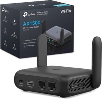 TPLINK TP-Link TL-WR1512X Putni Wi-Fi 6 Router AX1500, Powerbank napajanje