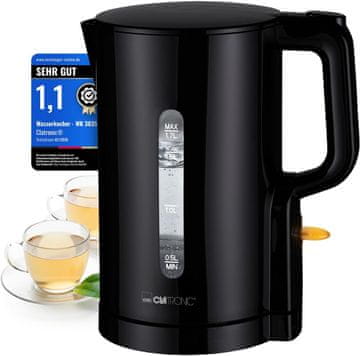 Clatronic Clatronic kuhalo za vodu 1,7L | 2200W za brzo zagrijavanje | Bez BPA | Jednostavno rukovanje | Indikator razine vode
