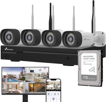 Nivian NIVIAN WLAN set nadzornih kamera s AI prepoznavanjem osoba, dvosmjernim zvukom