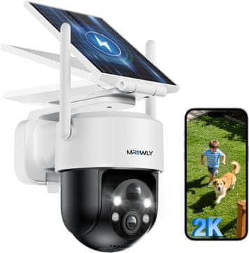 slomart 2K vanjska nadzorna kamera sa solarnim napajanjem, 360 PTZ