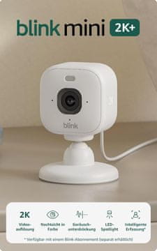 Blink Blink Mini 2K+ unutarnja nadzorna kamera, najnovija generacija