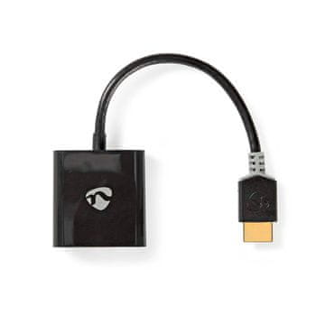 Nedis HDMI kabel HDMI konektor VGA ženski 15p 3 5 mm ženski 1080p Pozlaćeni 0 20 m Ravni PVC Antracit Prozorska kutija s Euro bravom