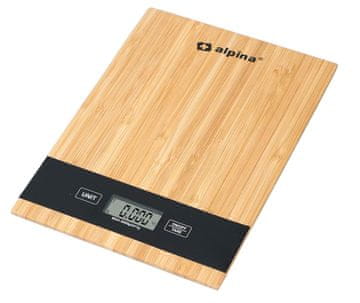 Alpina Alpina Digitalna kuhinjska vaga Bambus 5kg