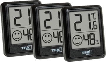 TFA TFA Dostmann Mini Digitalni Higrometar, Set 3 kom, srebrna