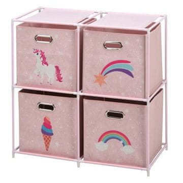 HOMESTYLING Ormarić s ladicama KO-C80653200 children's 3 storage boxes blue