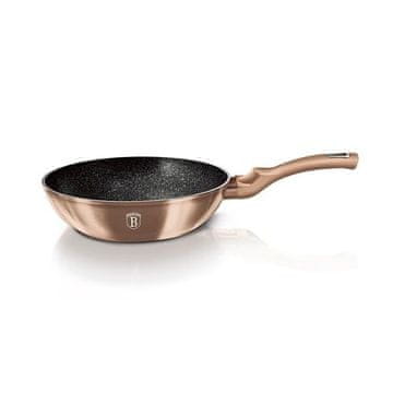 Berlingerhaus WOK tava s mramornom površinom BH-6171 30cm Rosegold Metallic Line