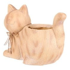 Autronic Pakiranje cvijeća Cat - flower container, magnesium, wood imitation (SM502)