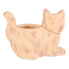 Autronic Pakiranje cvijeća Cat - flower container, magnesium, wood imitation (SM502)