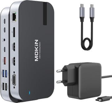 slomart MOKiN 16u1 USB-C Docking Stanica za Prijenosno Računalo s 2 Monitora