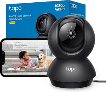 slomart Tapo C201 360 WLAN unutarnja nadzorna kamera, 1080p, noćno snimanje, detekcija pokreta