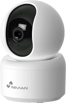 Nivian Nivian WLAN unutarnja kamera 360 SuperHD 2K, noćno snimanje, dvosmjerni audio, detekcija ljudi