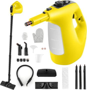 slomart FANTASK 1500W ručni parni čistač, žuta