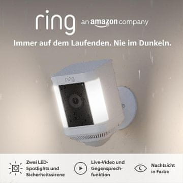 Ring Ring Spotlight Cam Plus Akku vanjska nadzorna kamera, WiFi, HD video, LED reflektor