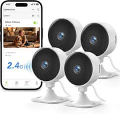 4pack GNCC unutarnja Wi-Fi nadzorna kamera (4 kom), kamera za kućne ljubimce s App