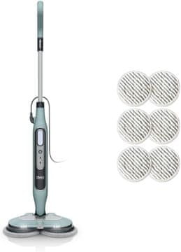Shark Shark parni mop S8201EUCP, automatski, 8m kabel, kadulja zelena