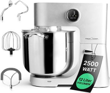 Profi Cook ProfiCook XXL kuhinjski robot, 12L posuda, 2500W, LED zaslon