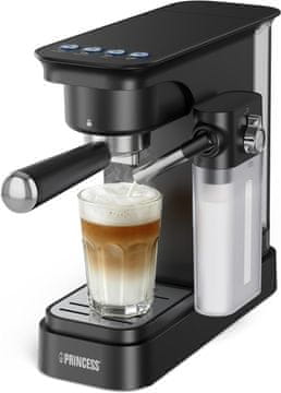 Princess Princess espresso aparat s posudom za mlijeko, 20 bara, spremnik 0.8L