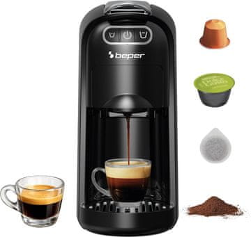 Beper BEPER Amata 4-u-1 espresso aparat, 20 bara, Nespresso & Dolce Gusto