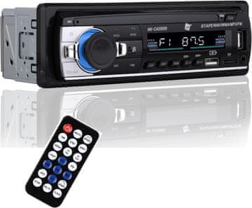 NK NK Auto Autoradio 1 DIN, 4x40W, Bluetooth 4.0, 2x USB, AUX, MP3 player, FM stereo, hands-free